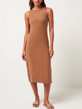 Travis Mathew Cloud Rib Hadley Wood Dress Chestnut Small